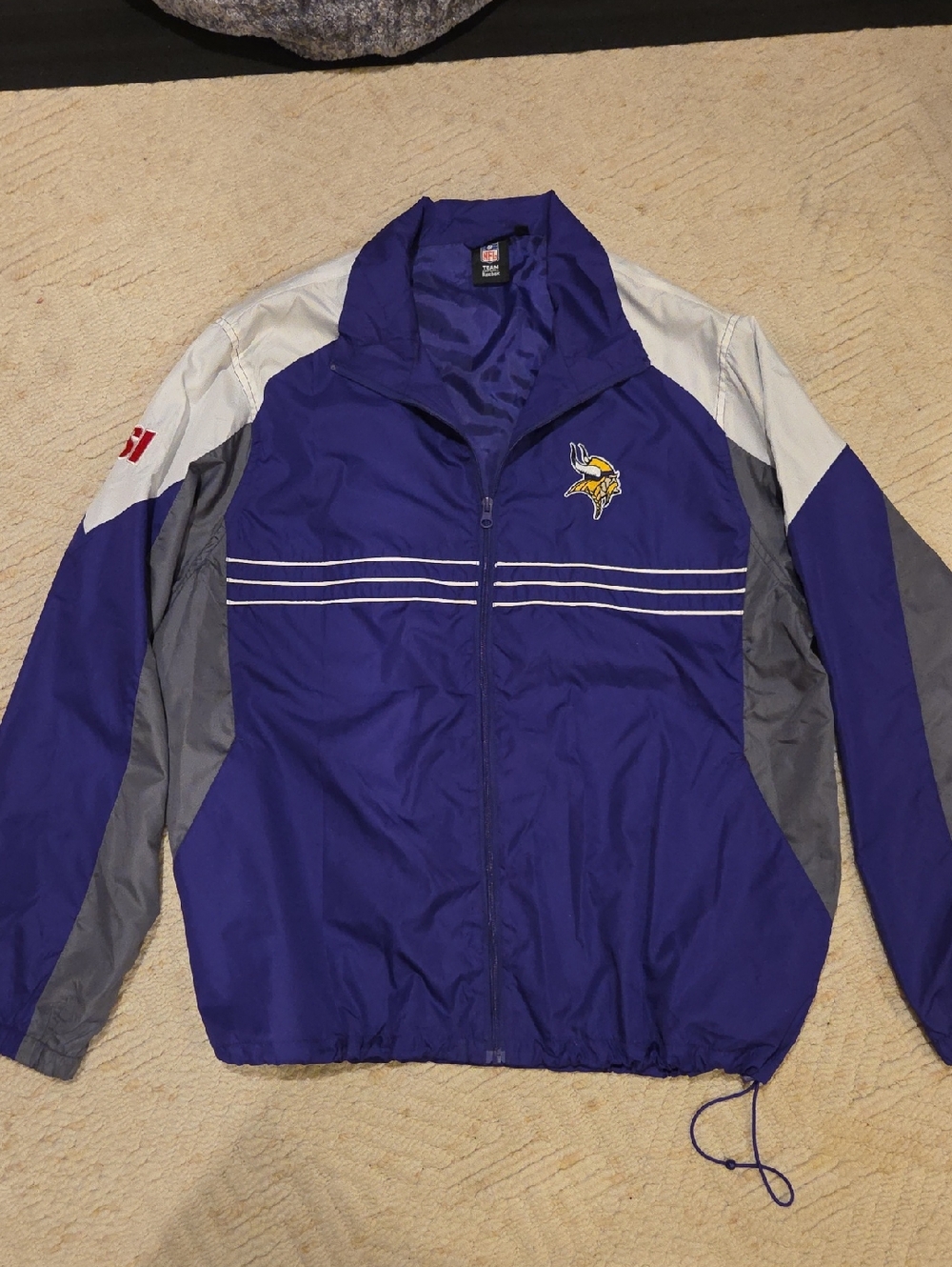 Reebok/Minnesota Vikings Vintage 90's Men's Windbreaker Jacket
